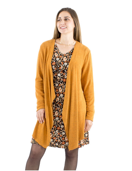 Veste maille 74% viscose 21% polyester 5% élasthanne