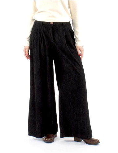 Polyester velvet wide bottom pants